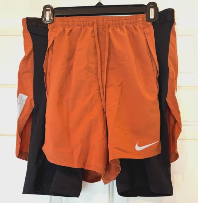 NIke Running Shorts with Legging Under Dri Fit Athletic Shorts Size Mens  S NEW - Image 1 of 4
