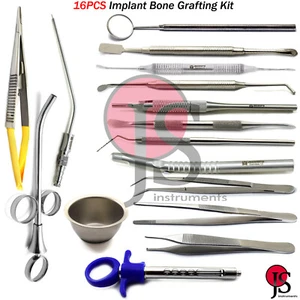 Implant Bone Graft Scoop Scraper Periosteal Elevator Anesthesia Syringe Tweezers - Picture 1 of 18