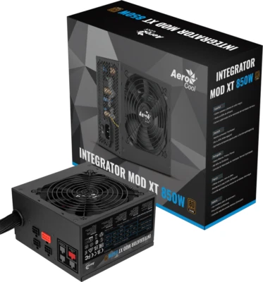 Aerocool Integrator 850W 80 Plus Bronze Semi-Modular Power Supply - Image 1 of 4