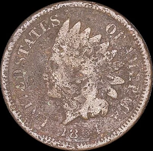 1864 1C Indian Head Cent Bronze "No L" Uncertified Circulated BN - Picture 1 of 2