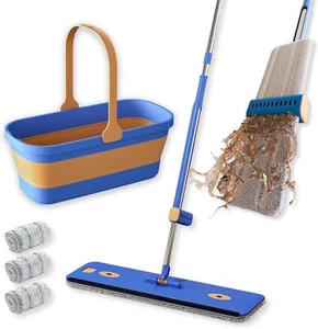 16.5" Microfiber Self Wringing Flat Mop,Wet Dry Mops for Cleaning Floors - Picture 1 of 8