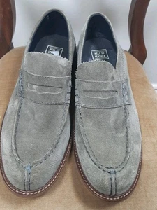 Scarpe uomo Next mocassini Penny visone tortora 9 43 scamosciati slip on nuove senza scatola - Foto 1 di 9