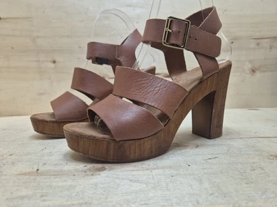 ZAPATOS SEÑORA S.OLIVER ZAPATOS DE SALÓN TACÓN BLOQUE TIRAS TALÓN TALLA:37 UK.4 MARRÓN Foto 1 de 4