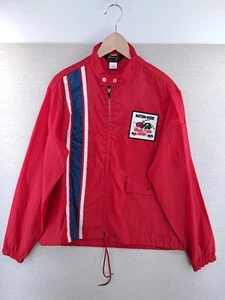 Vtg Swingster Racing Stanley Stripe Jacket Men Medium Nylon USA Demolition Derby - Picture 1 of 7