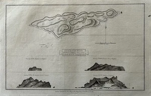 1794 Chart of Pitcairn Island Captain Cook Voyages Original Antique Map - Picture 1 of 3