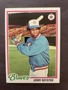 1978 Topps #187 Jerry Royster Atlanta Braves - Picture 1 of 2