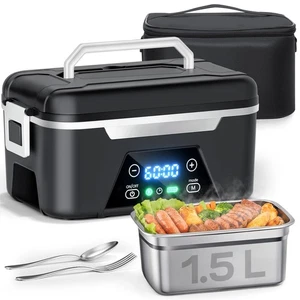 Cordless Heated Lunch Box For Adults, 1.5L (6 Cups) Rechargeable Electric Lun... - Picture 1 of 8