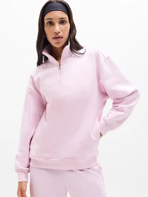 Athleta Forever Fleece 1/4 Zip Sweatshirt #891664 For Sale Freeship - Image 1 of 4