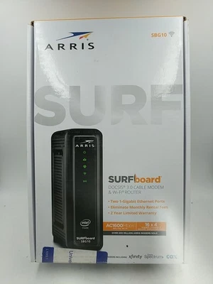 Arris Surfboard Cable Modem WiFi Router AC1600 SBG10 DOCSIS 3.0, New in Box - Image 1 of 2
