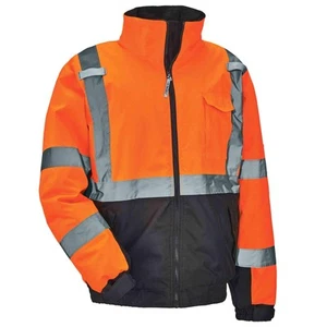 Unisex Adulto Alta Visibilidad - Clase 3 Alta Visibilidad Chaqueta Bomber Acolchada, Naranja, XX-Grande EE. UU. - Imagen 1 de 7