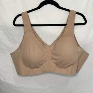 HoneyLove V Neck Wire Free Soft Form Bra Women's 3X Nude Comfort Wireless Lift - Picture 1 of 7