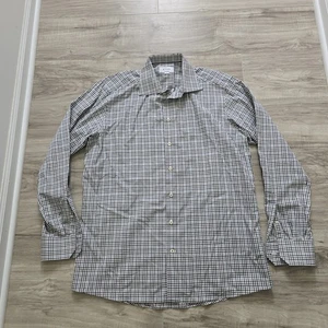 Eton Contemporary Dress Shirt Mens XL 43 17 Button Up Check - Picture 1 of 9