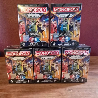 Caja bláster de baloncesto Panini Prizm Monopoly 2024-25 lote de 5 sellados de fábrica Foto 1 de 4