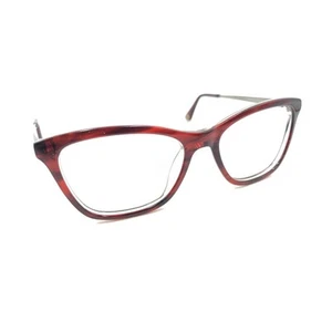 Anne Klein Translucent Dark Red Cat Eye Eyeglasses Frames 52-16 135 Women - Picture 1 of 12