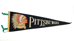 27" Pittsburg Pennsylvania Filz Wolle Vintage 70er Souvenir Staat Reise Wimpel - Bild 1 von 5