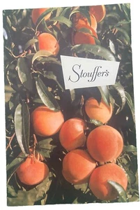 Menú de restaurante Stouffer's 1957 vintage con cubierta de melocotones Chicago Illinois IL - Imagen 1 de 3
