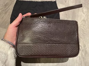 Massimo Dutti Leather Clutch/travel Bag - Picture 1 of 8