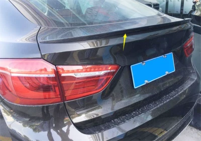 Alerón trasero de fibra de carbono estilo fábrica ABS para BMW X6 F16 PU 2015-2018 Foto 1 de 4