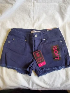 Womans New Boundaries Mid Rise Frau Hem Shorts Size 3 Color Dark Blue - Picture 1 of 5