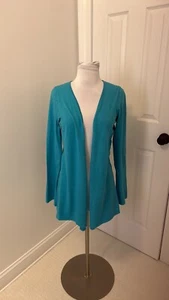 Minnie Rose Turquoise Open Cardigan Sweater size S NWT - Picture 1 of 9