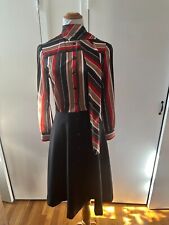 VINTAGE 1970s Union-Made Pussybow Dress Size M/L