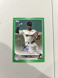 2022 Pro Debut Green Autograph Auto Parallel #104 Kahlil Watson Marlins /99 - Picture 1 of 2