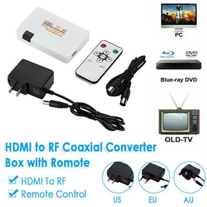 HDMI To RF Coaxial Converter Box TV Transmitter Modulator with Control - Picture 1 of 9