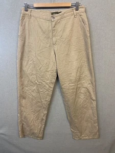 CALVIN KLEIN KHAKIS WOMENS SIZE 12 LADIES STRAIGHT LEG BAGGY COTTON PANTS - Picture 1 of 7