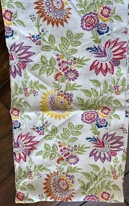 NEW SFERRA FLORAL ON WHITE TABLE RUNNER 15x106” LINEN $150 - Picture 1 of 12
