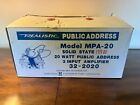 Vintage Realistic MPA-20 PA Amplifier NEW Open Box