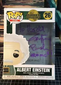 Vintage Collectable FUNKO Pop Icons Albert Einstein #26 Signed Box Only - Picture 1 of 6