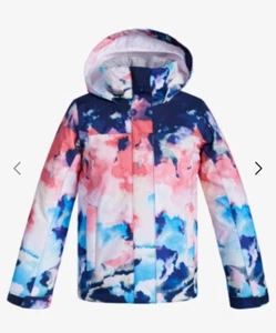 Roxy Galaxy Snow Jacket Kids Girls Watercolour Winter Coat Size XL (16) - Picture 1 of 6
