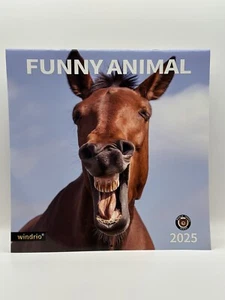 Wandkalender 2025 weiße Elefanten lustige Tier Memes 14 Monatskalender 12 Zoll... - Bild 1 von 3