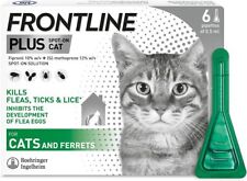 FRONTLINE Plus Flea & Tick Treatment for Cats and Ferrets-6 Pipettes (Pack of 1)
