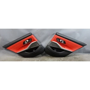 19-25 BMW G80 M3 G20 3-Series Rear Interior Door Card Panel Fiona Red Leather OE - Picture 1 of 9