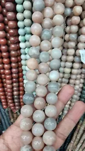 1 Strand Natural Chocolate Moonstone Round 14mm Smooth Moonstone Beads 12"inch - Picture 1 of 6