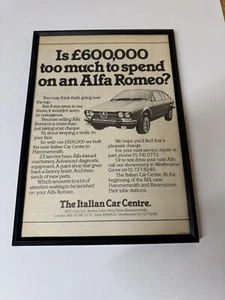 FRAMED Original 1979 Alfa Romeo GTV 2000 116 Magazine Advert Wall Art Man Cave - Picture 1 of 1