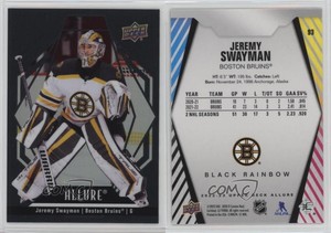 2022-23 Upper Deck Allure Black Rainbow Jeremy Swayman #93