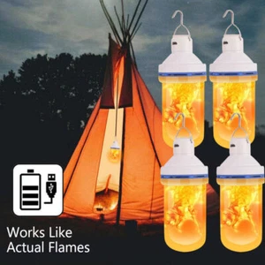 USB 99*LED Licht Fackel Feuer Lampe Flammen Effekt Glühbirne AKKU Flacker Birne - Picture 1 of 15