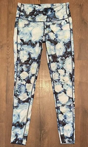 Leggings ajustados Athleta Chaturanga para mujer talla XS extra pequeños azules florales aplastados - Imagen 1 de 4