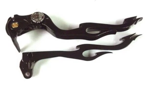 Flame Brake Clutch Levers Billet Black Fit 2004-2005 SUZUKI GSXR 600 750 K4 K5 - Picture 1 of 1