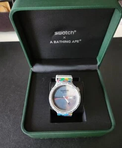 [New]Swatch x A BATHING APE  Tokyo Gray Multi Camo Strap Watch  - Picture 1 of 8