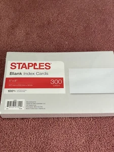 Staples 5" x 8" leere weiße Karteikarten 300/Packung - neu versiegelt - Bild 1 von 4