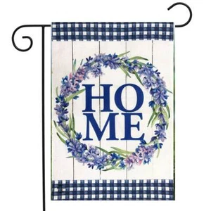 Lavender Home Burlap Spring Garden Flag Floral 12.5" x 18" Briarwood Lane - Picture 1 of 4