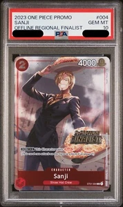 PSA 10 Sanji ST01-004 Offline Regional Finalist 2023 Promo One Piece - Imagen 1 de 2
