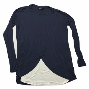 Nordstrom Top Shop Maternity Shirt. Dark Blue and White. Size Women's US 6 - Picture 1 of 11