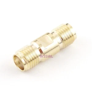 SMA Female to SMA Female Coax Adapter Connector Gold - USA Ham Radio Seller - Picture 1 of 1