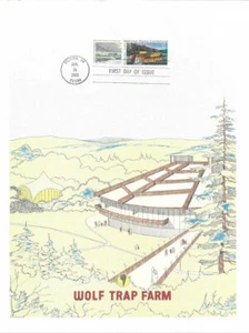 #1452 First Day Souvenir Page (Privately Produced) Wolf Trap Farm w/FDC - Picture 1 of 2