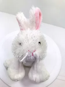 Webkinz Lil Kinz Fuzzy White Easter Bunny Rabbit 6" Plush #HS078 No Code Ganz - Picture 1 of 6