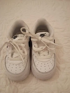Nike Air Force 1 Leather White/Deep Royal Blue TD Toddler Size 6C (CZ1691 100) - Picture 1 of 5